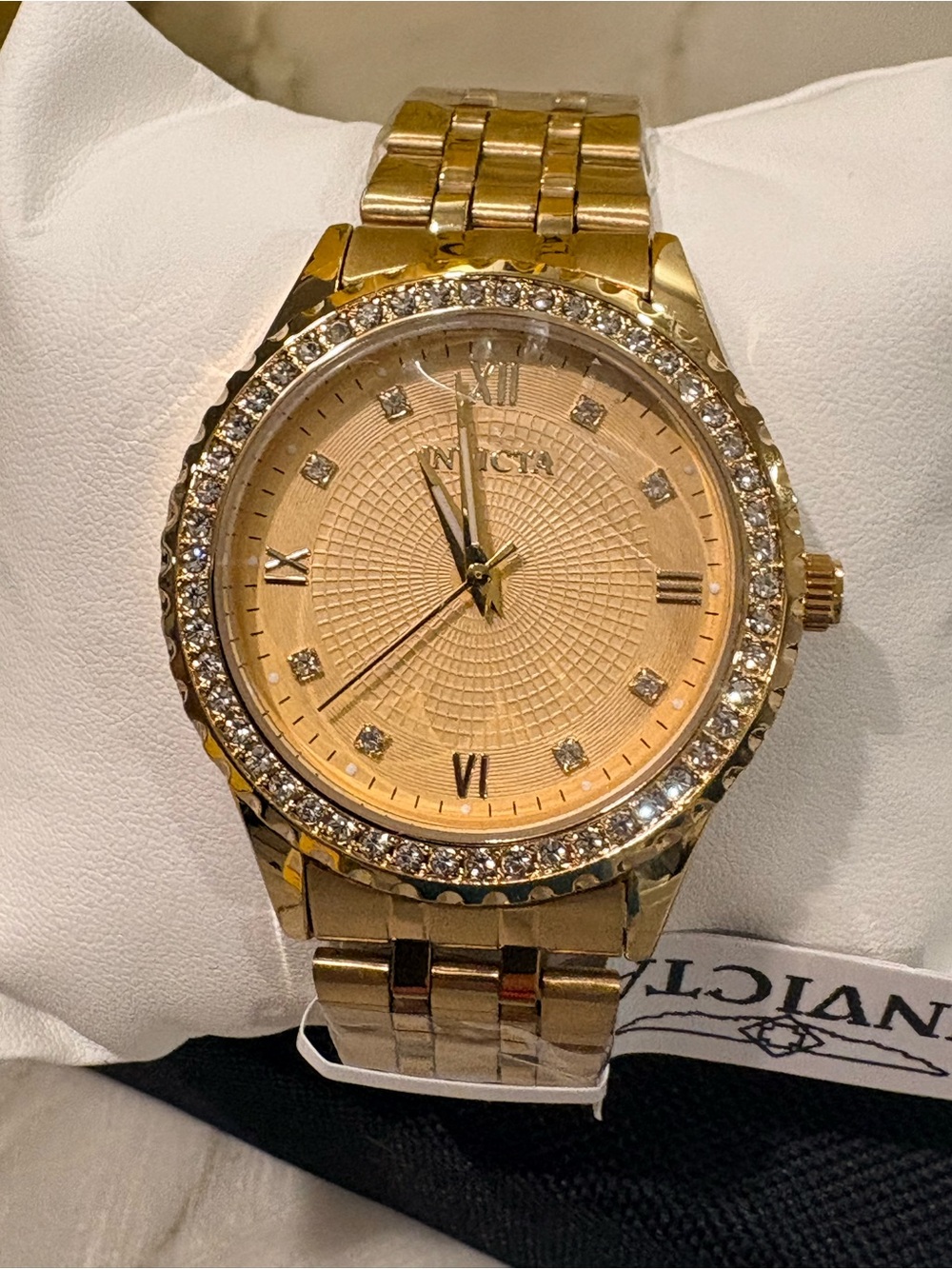 Invicta Gold-Tone Men's Crystal Accent Bracelet Watch - Picture 3 of 6